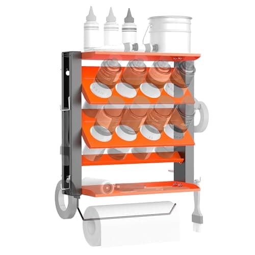 EVERHANGER Spray Can Holder, Lube Can Wall Mount Storage Rack Heavy Duty Paint Bottle Organizer for Garage & Home | 8 Can Holes & 2 Shelf