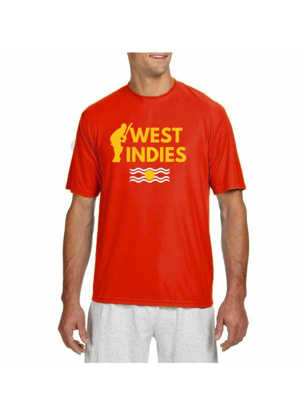 West Indies Sports Jersey T-Shirt For Adults - Unisex West Indies Printed Dry-Fit Sports Jersey T-Shirt - Ideal West Indies Jersey T-Shirt For Matches — XL