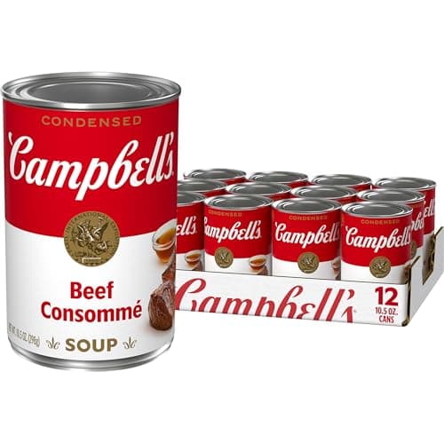 Campbell's Condensed Beef Consomme Soup, 10.5 oz Can (12 Pack)
