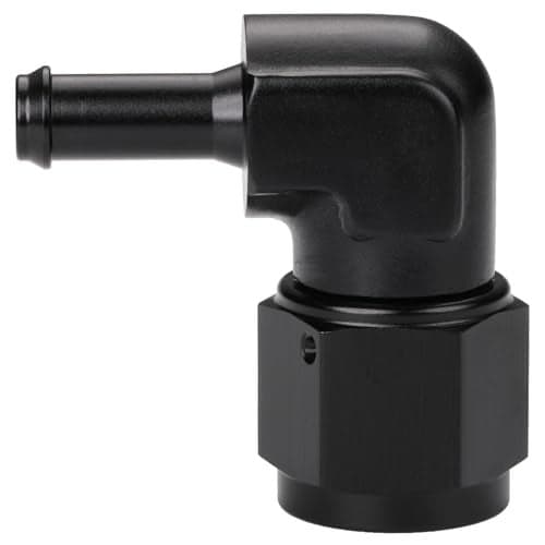 Podavelle 8AN Female to 516 Barb 90 Degree Hose Fitting Adapter Swivel Aluminum Black