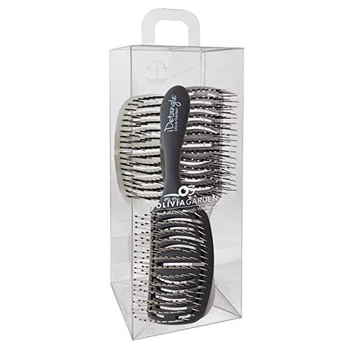 Olivia Garden iDetangle Brush for Wet and Dry Hair - Detangler Brush for Women and Men - Adjusts Tension by Hair Type - For Curly, Wavy or Straight - Flexible Vented Head - 3-Piece Kit