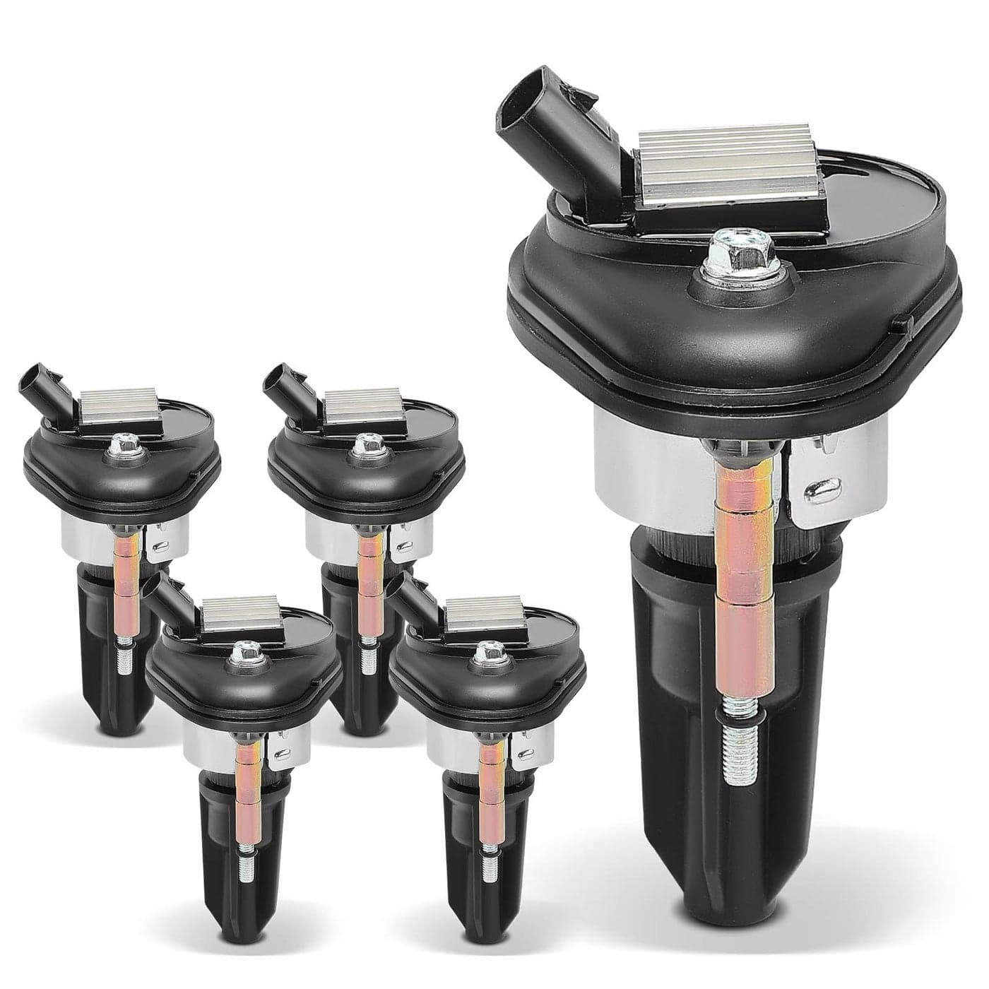 YHTAUTO Set of 5 Ignition Coil Pack Replacement for Chevy GMC Isuzu Hummer Saab Buick Trailblazer Colorado Canyon Envoy H3 Ascender i280 i290 i350 Bravada 97x 28L 29L 35L 42L Replace C1395