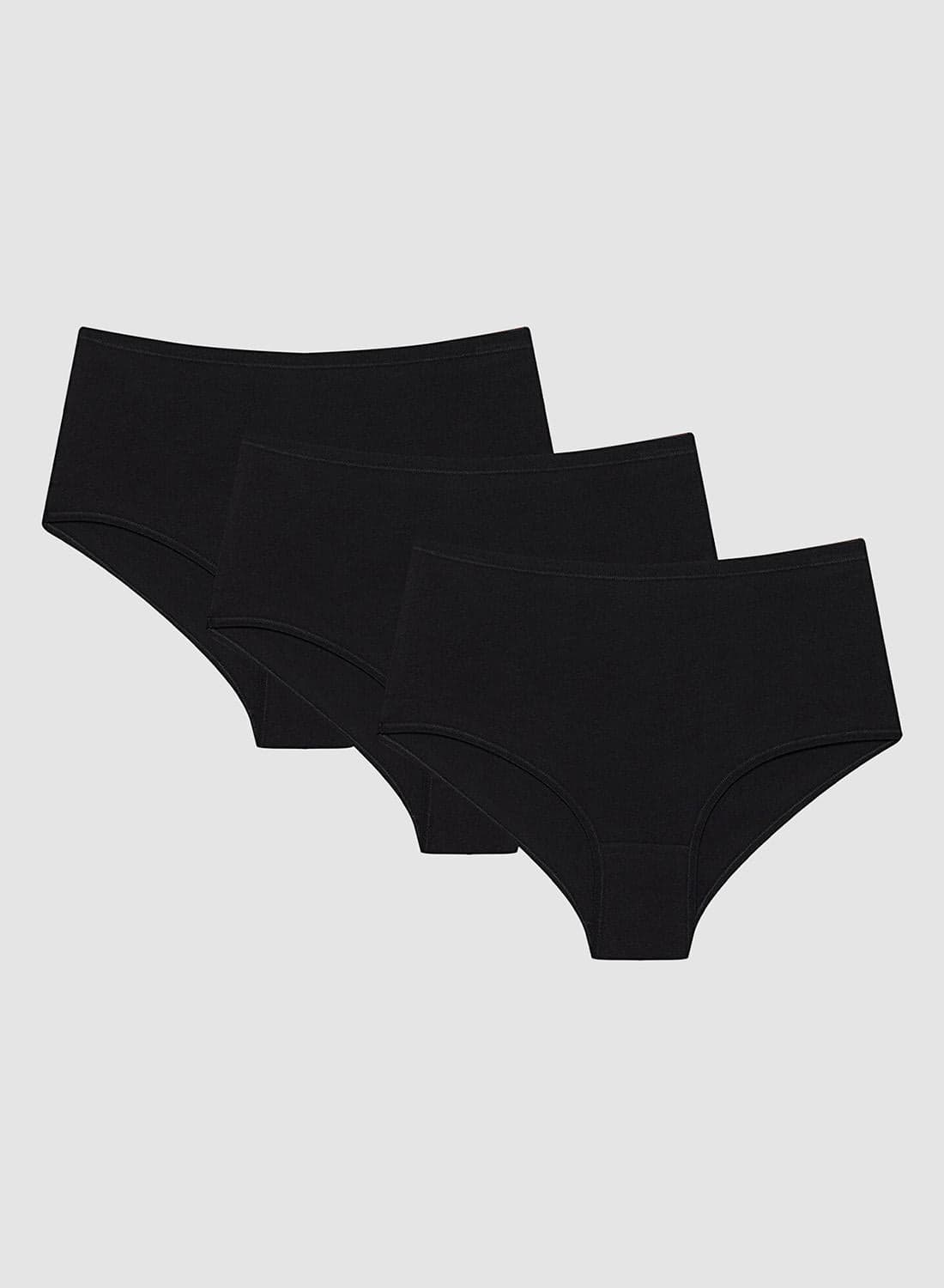 Penti Black Cotton High Waist 3-pack Briefs