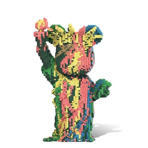DAHONPA Colorful Statue of Liberty Bear Micro Building Blocks 6150 Pieces Gift for Adults and Kids