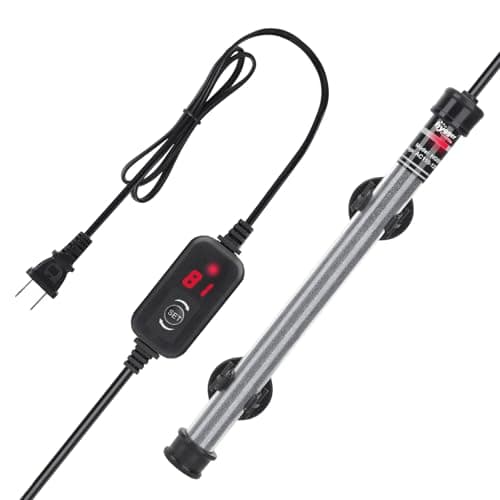 hygger Submersible Aquarium Heater, 100W 150W 200W 300W Adjustable Fish Tahk Heater with Temperature Controller, LED Display, Small Aquarium Betta Heater for up to 20/26/40/48 Gallons