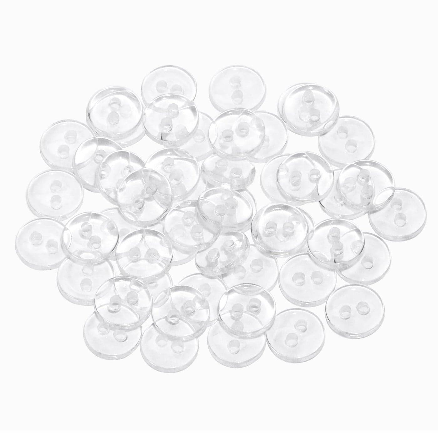 Tupalizy Clear Round Resin Buttons Small 2 Holes Sewing Backing Buttons for Shirt Coat Hat Pant Wedding Bridal Dress Scrapbooking Craft Needle Work Knitting Project 100PCS Clear 9mm