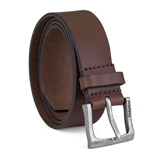 Timberland Men's Classic Leather Jean Belt 1.4 Inches Wide, Brown, 38