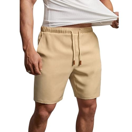 Nobero Zip Pocket Regular Fit Shorts for Men(1M-BWSH-R0036-OM3_Oat Milk_M)