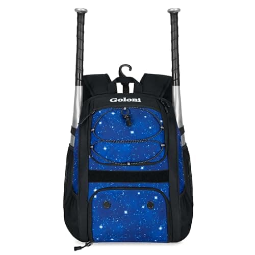 Goloni Youth Baseball BagBaseball Backpack with Shoes CompartmentSoftball Bag with Fence Hook for TBall Bat Equipment for Batting Mitten Helmet