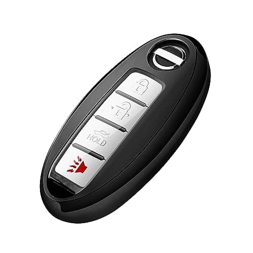 Tukellen Compatible with Nissan Key Fob Cover for Infiniti Key Fob Case Special Soft TPU Key Shell Protector(3 Buttons 4 Buttons 5 Buttons) Black