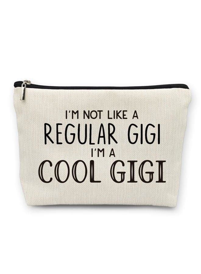 Gigi Gifts Makeup Bag, Gigi Gifts for Grandma Make Up Bag, Mothers Day Gifts for Gigi, Grandma Gifts, I'm Cool Gigi Cosmetic Bag Travel Makeup Make Up Pouch Gifts for Gigi Grandma Purse