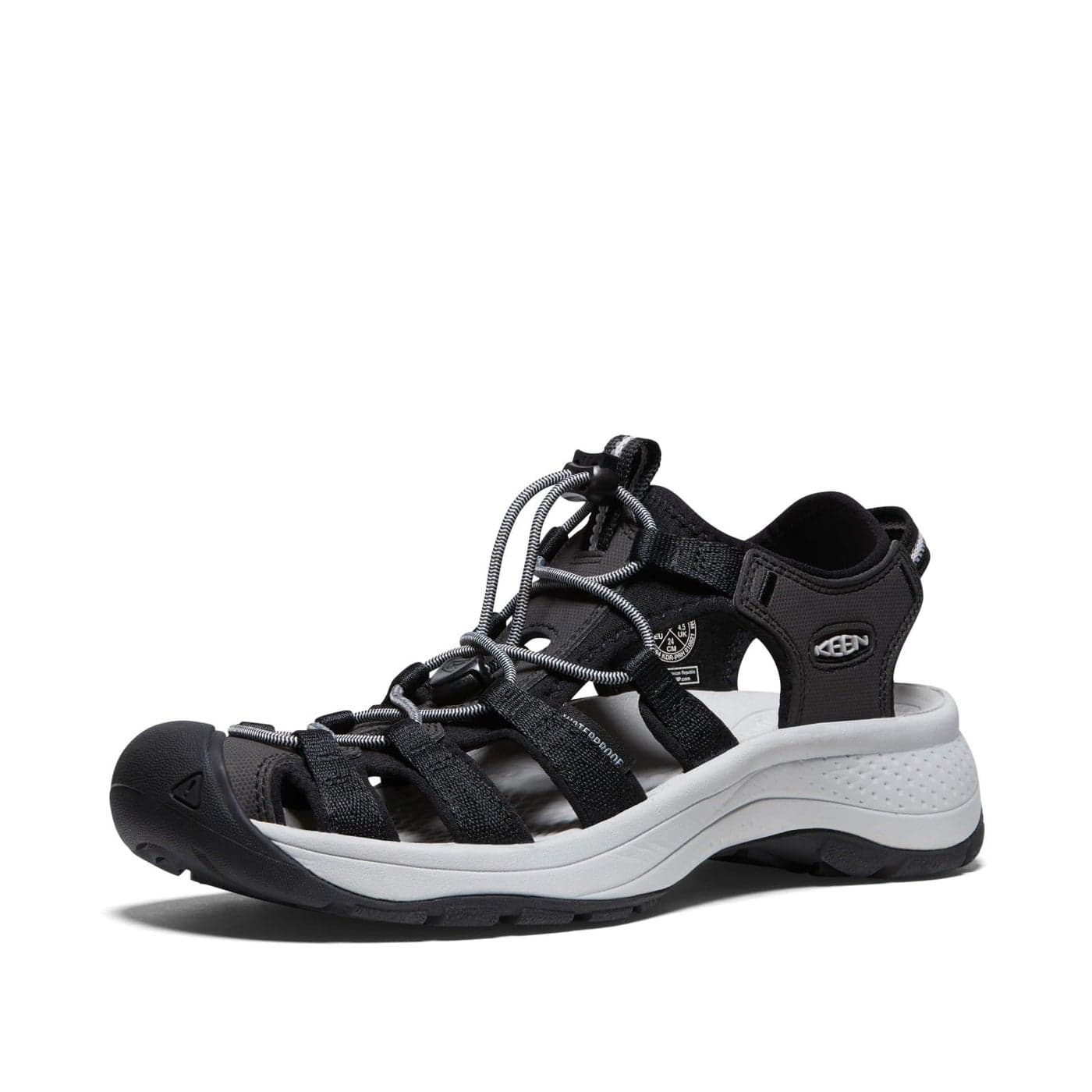 KEEN Womens Astoria West Closed Toe Sandal Sport BlackGrey 5
