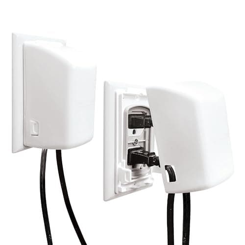 Dreambaby Dual Fit Outlet Cover Box Baby Safety Outlet Cover for Standard Decora Plugs Child Proof Electrical Outlet Plugs Essential Plug Cover for Baby Proofing 2 Pack
