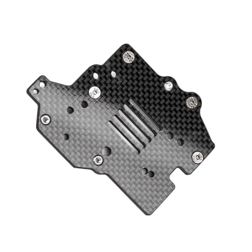 3MM Carbon Fiber ESC Tray Plate for Arrma 6S 17 Mojave 18 KratonTyphonNotoriousTalionOutcastNoDrill ESC Mounting Bracket Fixing PlateMounting Receiver Tray Part AR320430 Upgrade Replace