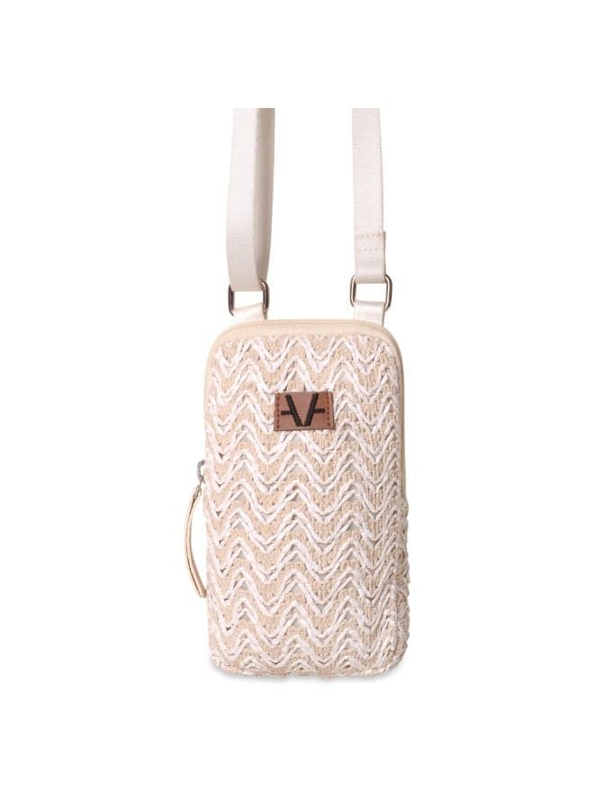 chic ivory mobile pouch