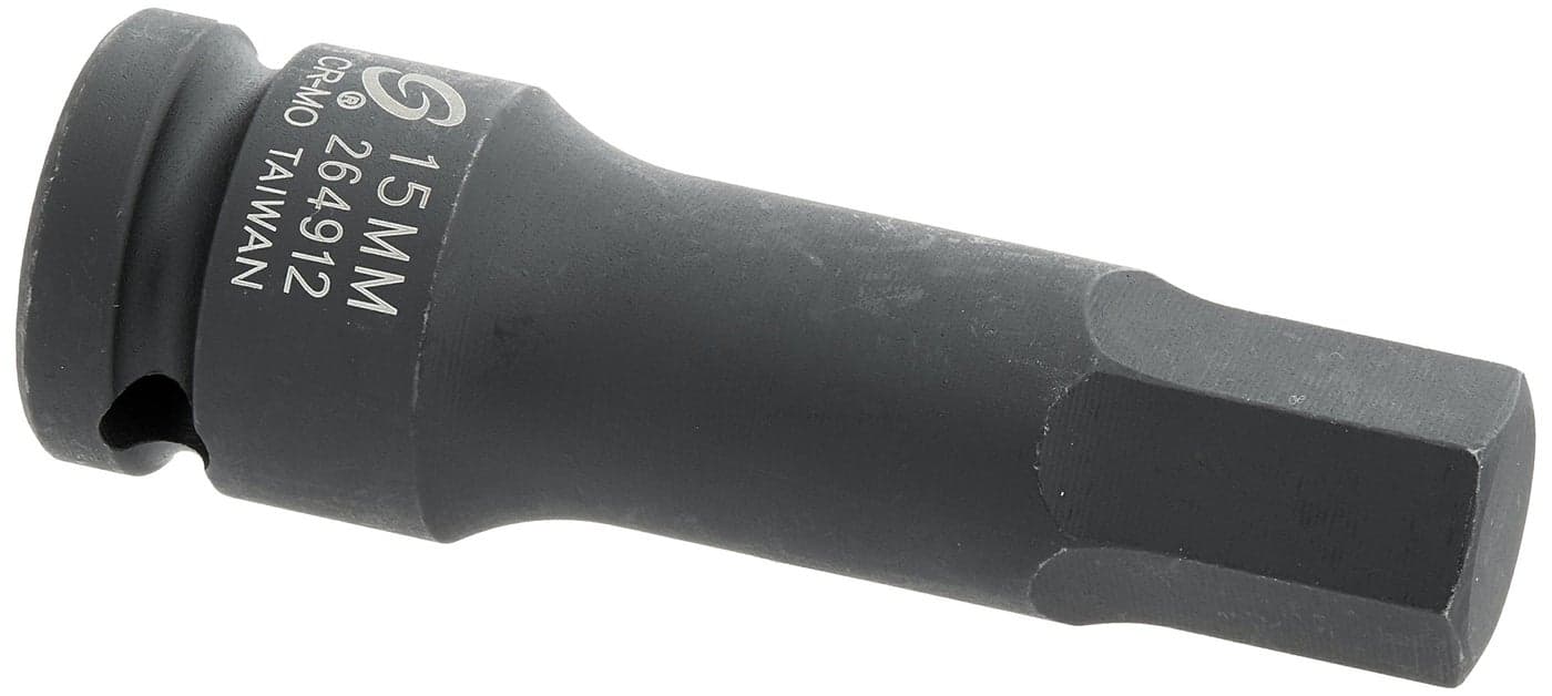 Sunex 264912 12Inch Drive 15mm Hex Impact Socket