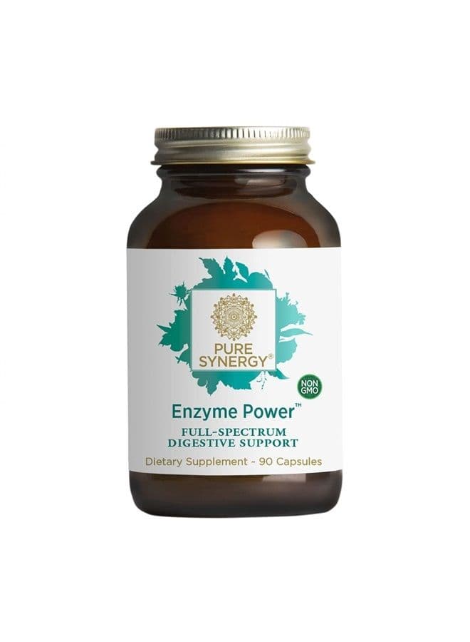 Enzyme Power | 90 Capsules | Non-GMO | 15+ Plant-Based Enzymes for Digestion Including Bromelain, Lipase, and Amylase