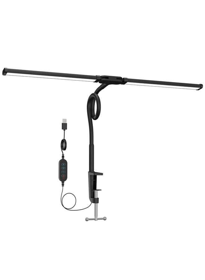 Cross-Border Double-Head Gooseneck Clip-On Lamp for Students Eye Protection Reading Light