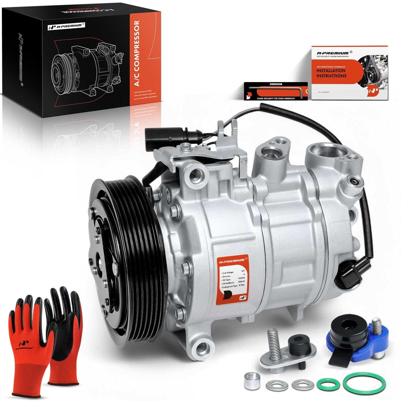 APremium Air Conditioner AC Compressor with Clutch Compatible with Q7 30L 20172019 A6 Quattro 30L 20162018 A7 Quattro 30L 20162018