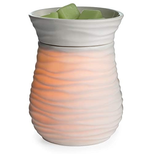 Candle Warmers ETC. Illumination Fragrance Warmer- Light-Up Warmer for Warming Scented Candle Wax Melts and Tarts or to Freshen Room, White Harmony