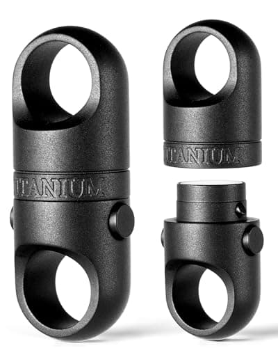 FEGVE Magnetic Quick Release Keychain, Heavy Duty Anti-Drop Detachable Magnet Connector with 2 Key Rings for Keys & EDC Tools