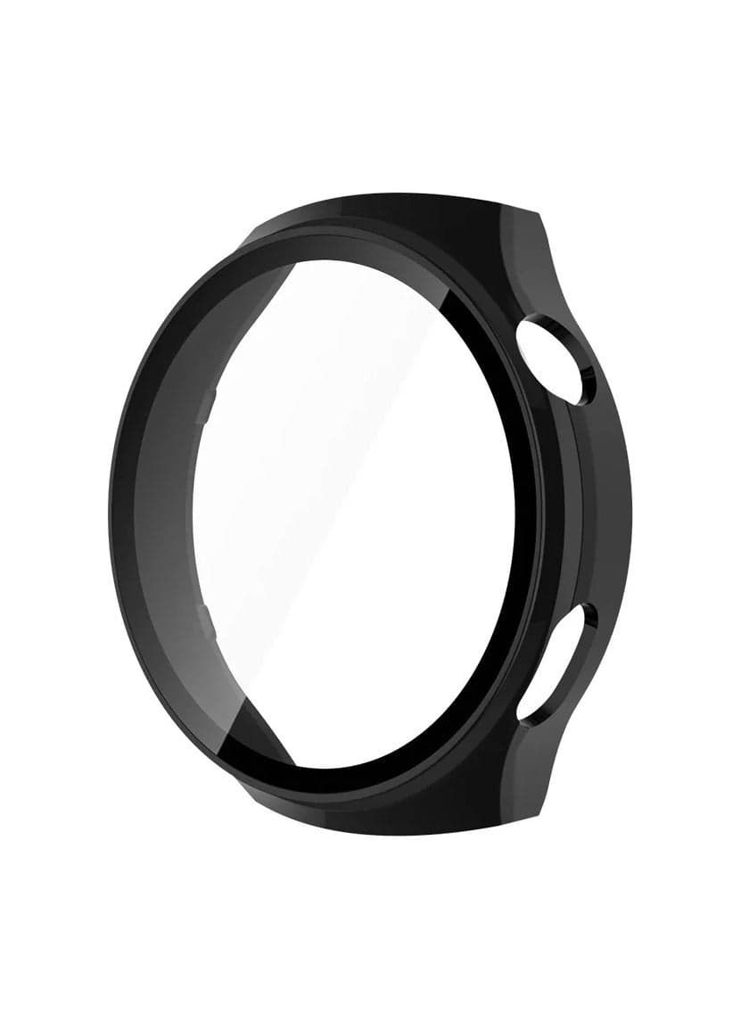 PC Case Glass For Huawei Watch 4 Pro Smart Watch Screen Protector Bumper Shell For Huawei Watch4 Pro Cover Cases (Black)