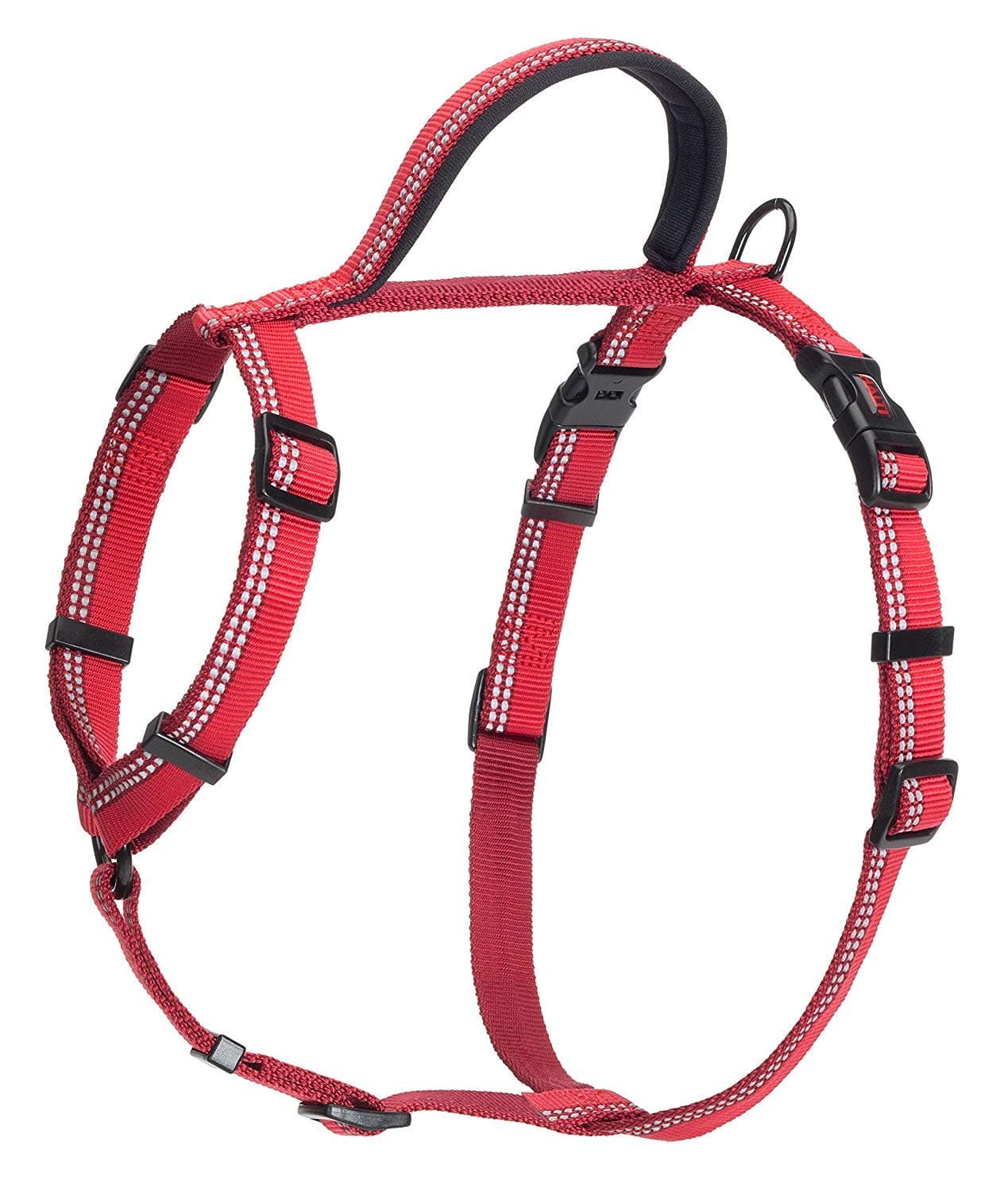 HALTI Walking Harness - Lightweight Dog Harness with Handle, Reflective & Adjustable, Ideal for Puppy Walks, Suitable for Medium Dogs and Puppies (Size M, Red)