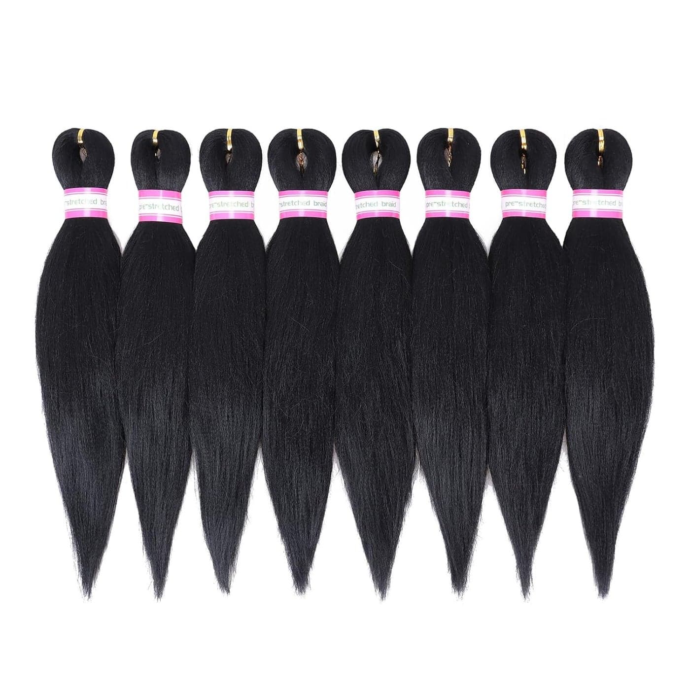 PreStretched Braiding Hair Extensions Black12 Inch 8 Packs Synthetic Braiding Hair Crochet Braids Natural Easy Braid Crochet Hair Hot Water Setting Professional Soft Yaki Straight Texture 1B