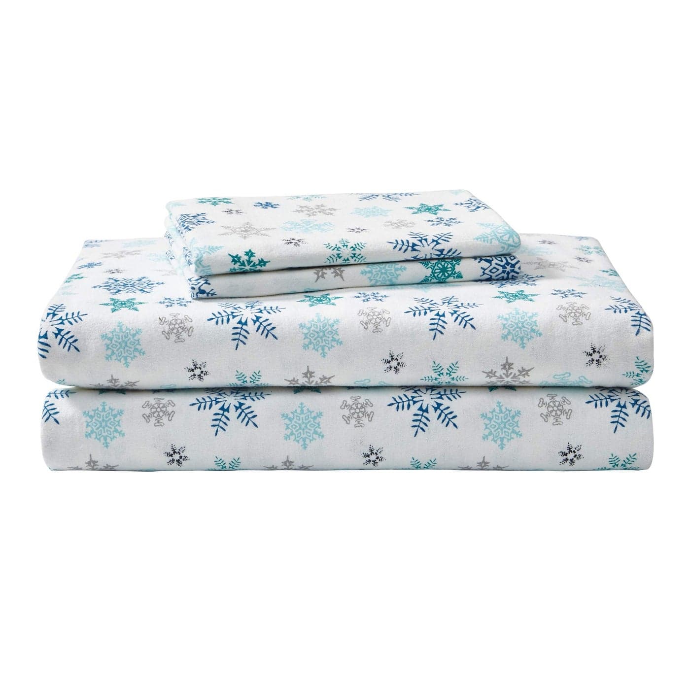 Eddie Bauer Full Sheets Cotton Flannel Bedding Set Brushed For Extra Softness Cozy Home Decor Tossed Snowflake Full