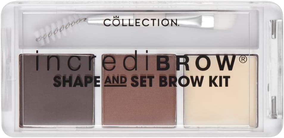 Collection Cosmetics Incredibrow Shape Set Brow Kit Highly Pigmented Eyebrow Powder Wax 6g MediumDark