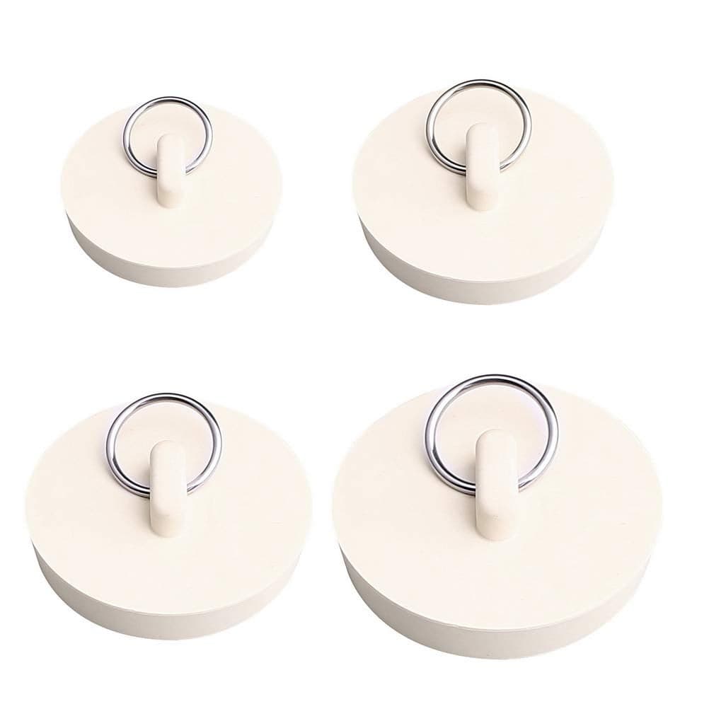 nuoshen 4 Pcs Bath PlugsSink Plug Rubber Drain Stopper Kitchen Sink Plug with Hanging Ring for BathtubBathroom 4 Sizes