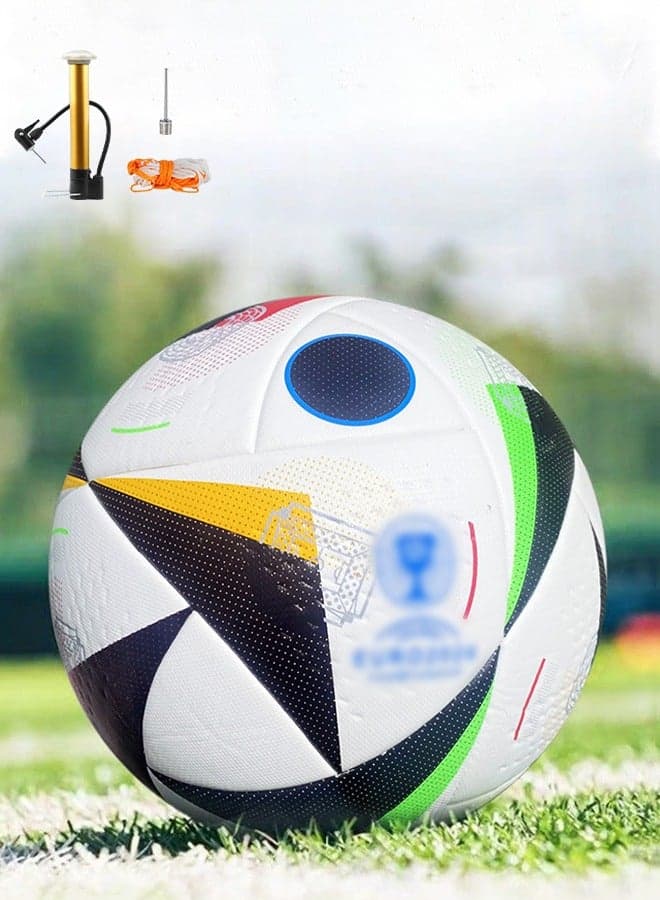 Soccer Ball Size 5 High Quality Football For Training Playing Waterproof And Wear Resistant Football for Official Matches With Air Pump Net Bag And Ball Needles Indoor Outdoor Game Soccer Ball