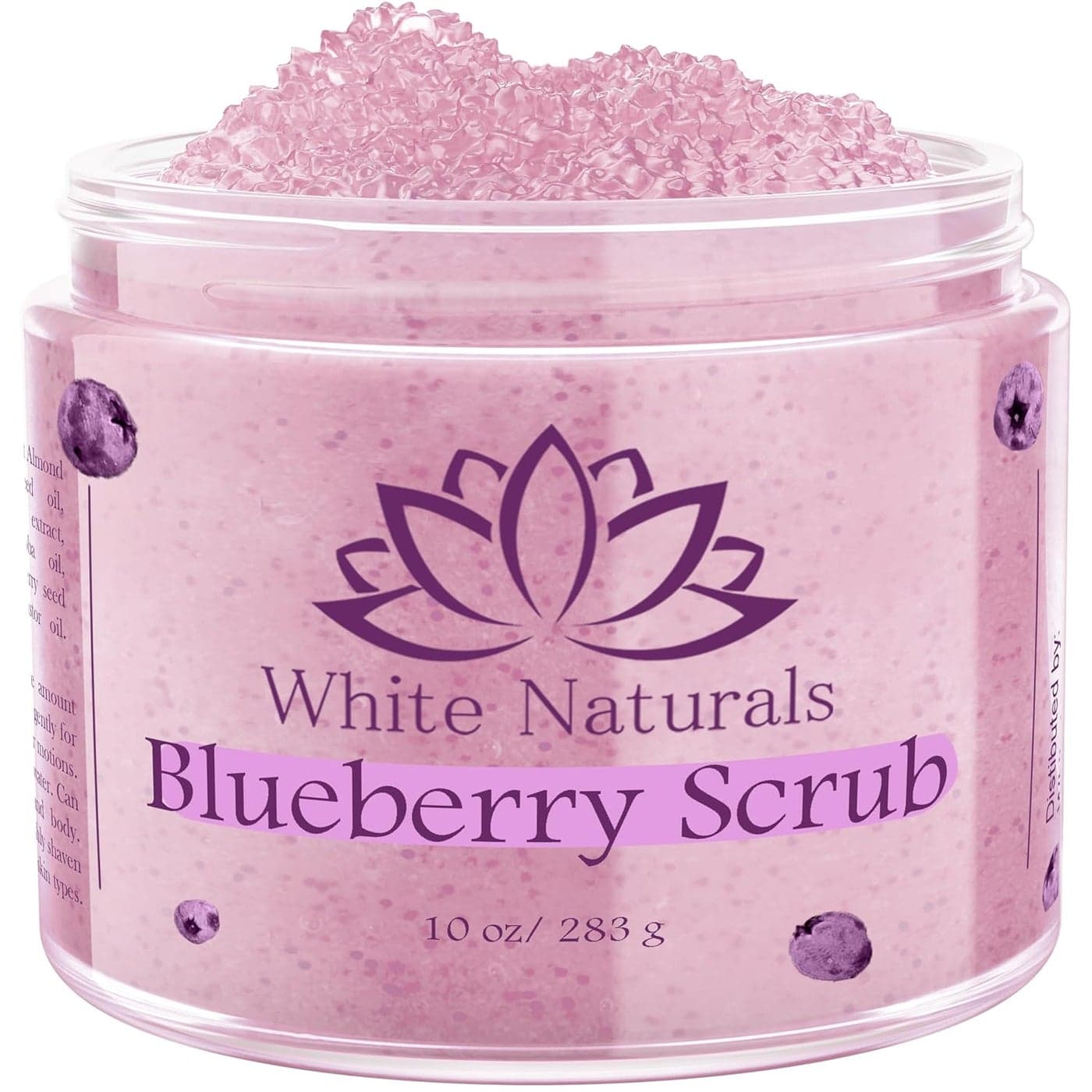 Blueberry Body Scrub Pure Organic Face Exfoliant for Super Soft Skin Anti Cellulite Exfoliator Natural Skin Care Formula Helps with Stretch Marks Eczema Acne Varicose Veins for Men and Women