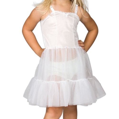 I.C. Collections Little Girls White Bouffant Sweetheart Slip Petticoat, 3T