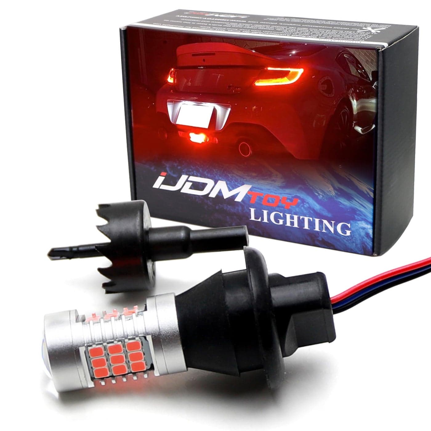 iJDMTOY Super Red JDM Rear Fog LED Lighting Kit Compatible with Subaru 2022up BRZ Compatible with Toyota 2022up GR86 Retrofit Required
