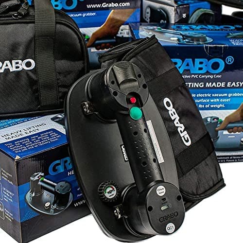 Nemo GRABO 2 Batteries 2 Seals Electric Vacuum Suction Cup Lifter for Wood Paver Drywall Marble Tile and More Lifts up to 375 lbs