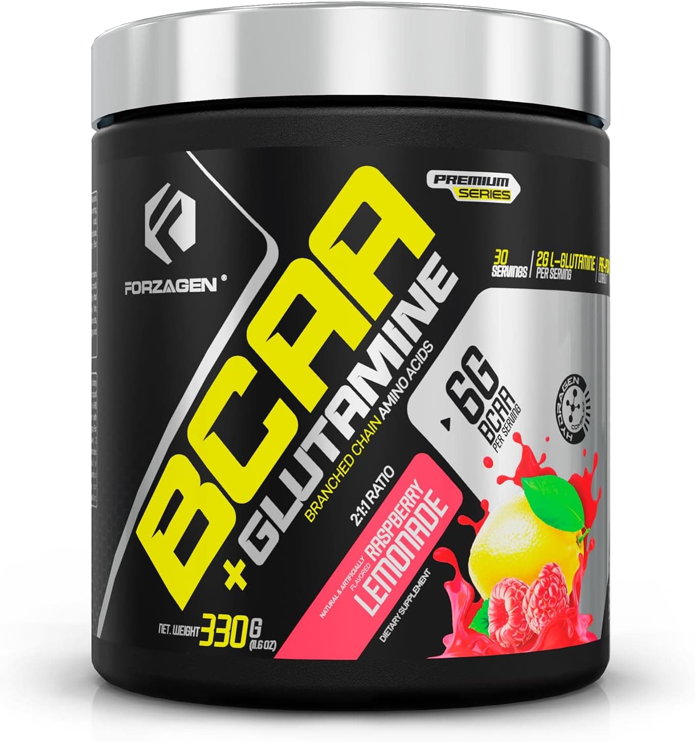 Forzagen BCAAS Amino Acids Powder with Glutamine BCAA Powder Branched Chain Amino Acids Supplements Powder BCAA Lean Energy Pre Workout Post Workout Muscle Recovery Powder 30 Servings