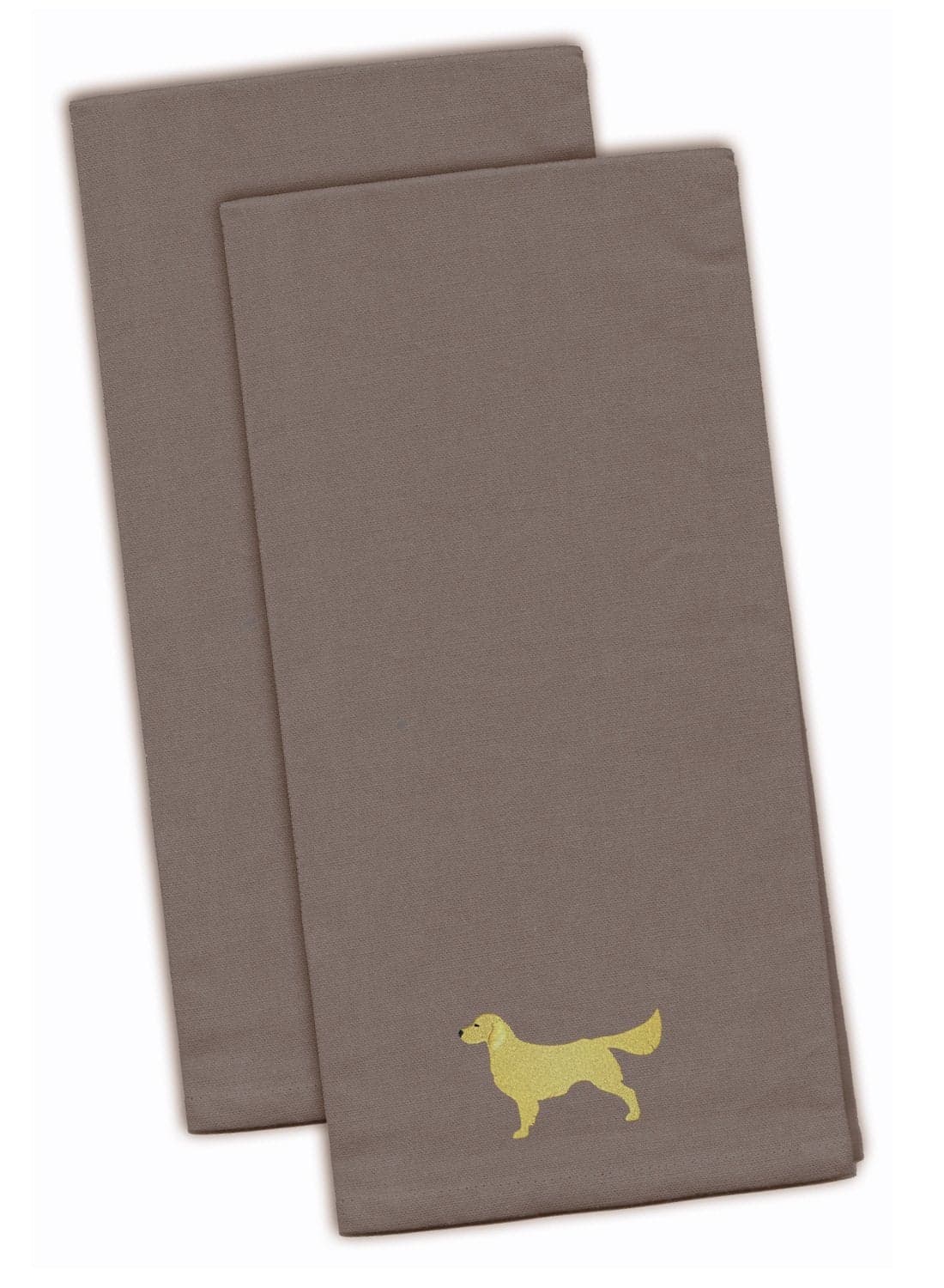 Caroline's Treasures BB3404GYTWE Golden Retriever Gray Embroidered Towel Set of 2 Decorative Bathroom Guest Hand Towel for Hand, Face, Tea, Dishcloth, 19 X 25, Grey
