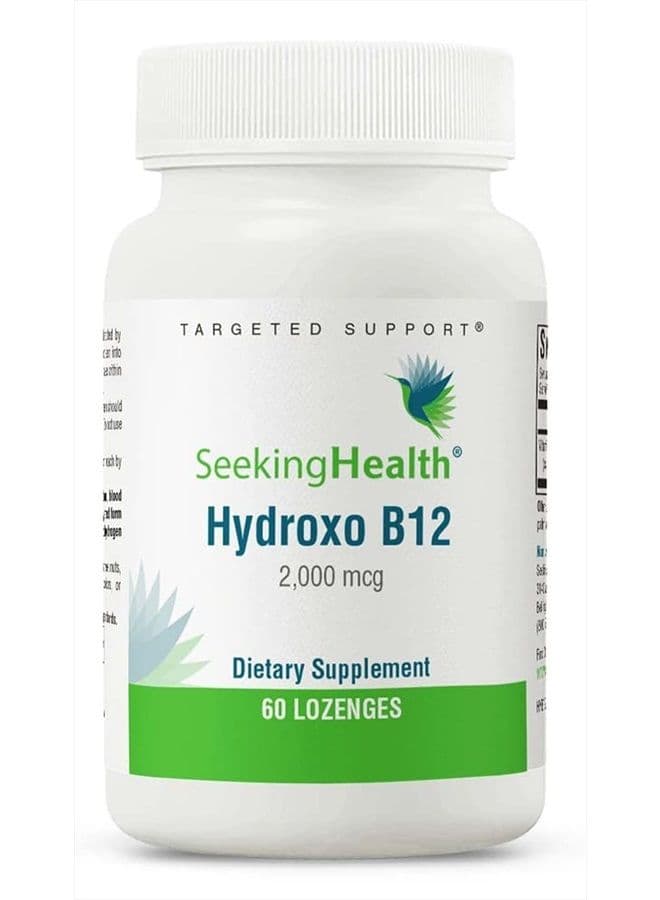 Hydroxo B12, 2000 mcg Methyl-Free B12 Vitamin Lozenges, Supports Methylation and Homocysteine Levels, Vegan and Vegetarian (60 lozenges)