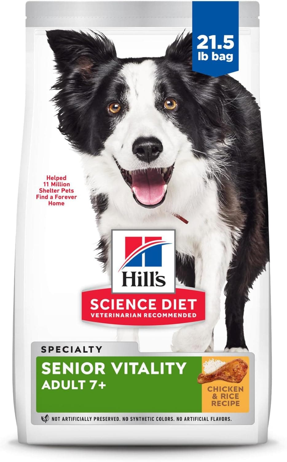 Hills Science Diet Senior 7 Senior Vitality Chicken Rice Recipe Dry Dog Food 215 lbs