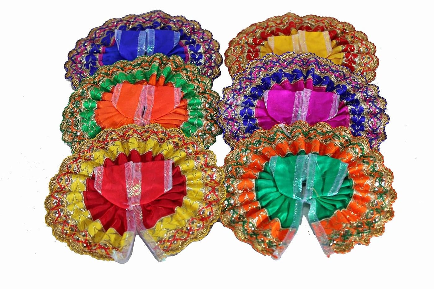 eSplanade Ladoo Gopal Poshak Dress Bhagwaan Ki Poshaak Dev Vastra Set of 6 for Size 0 SmallMedium Size Laddu Gopal Idols 0