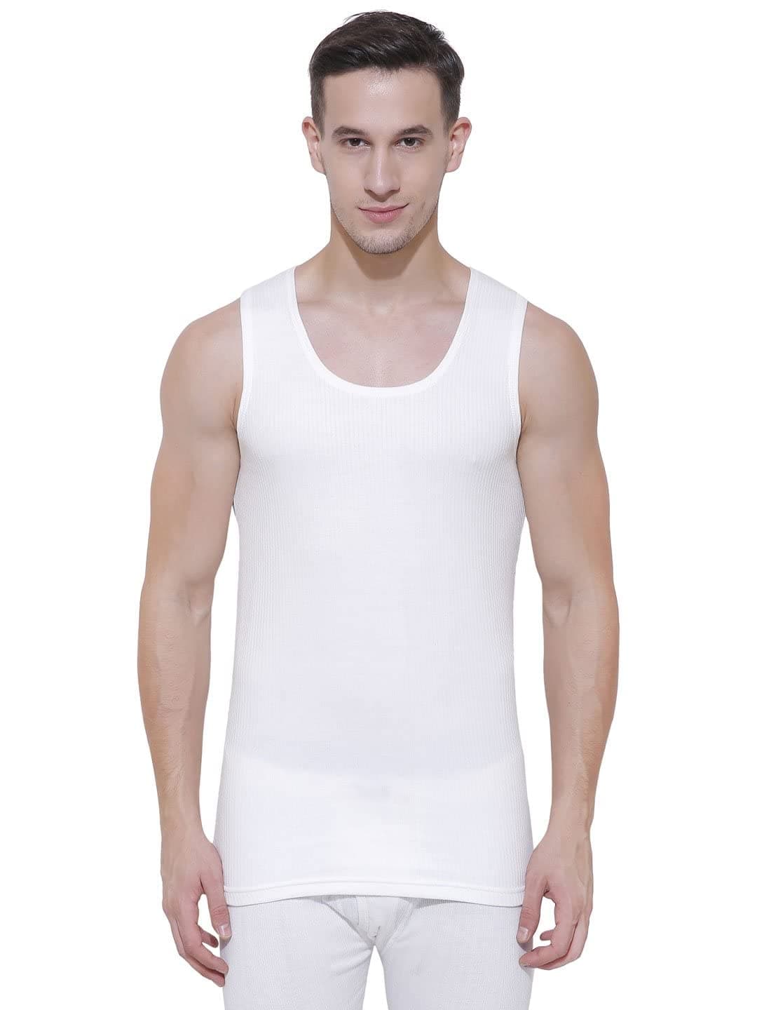 BODYCARE Mens Thermal Tops Round Neck Sleeveless Pack of 1-White………