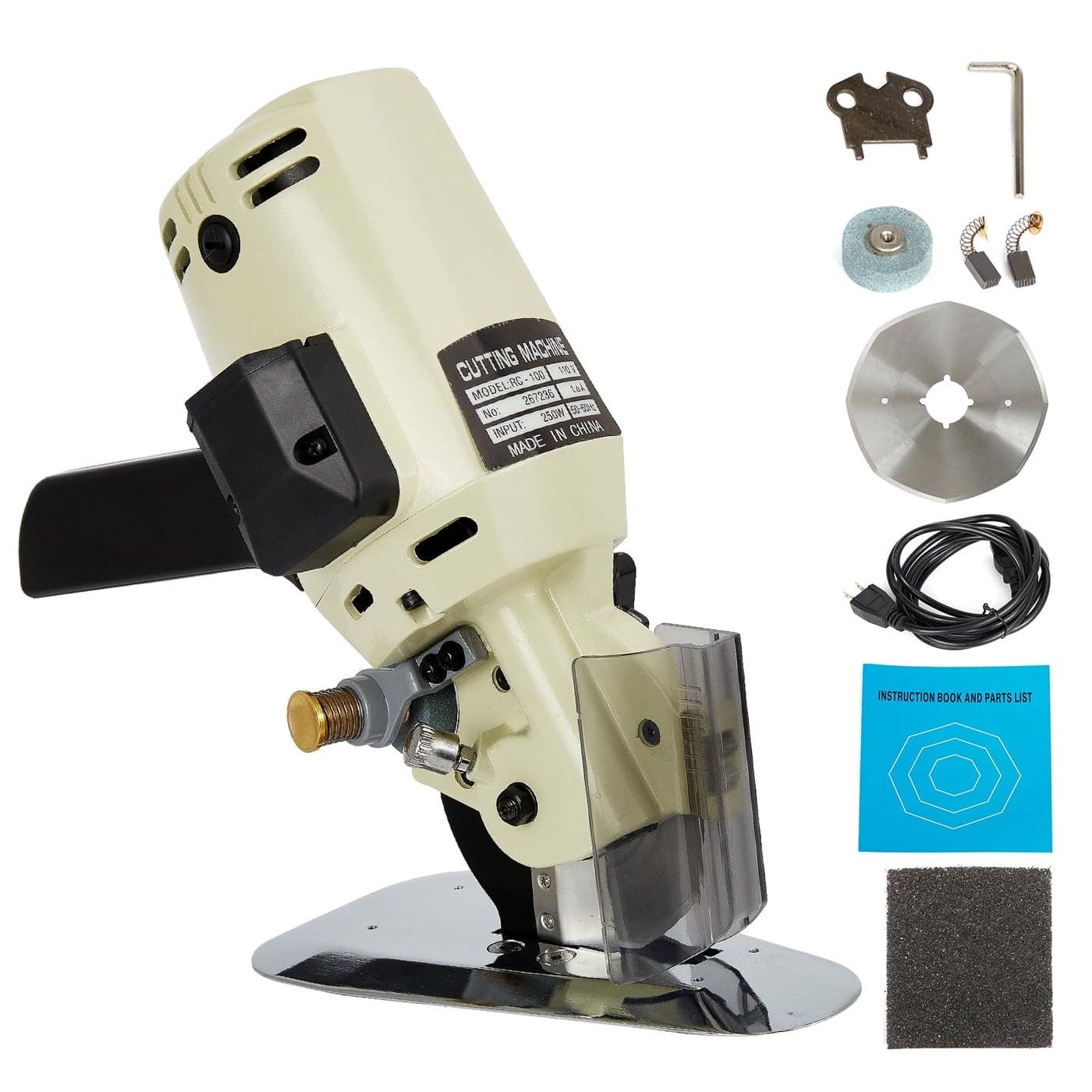 BEAMNOVA Fabric Cutter Electric Cloth Cutting Machine Roller with Extra 4 Inch Rotary Blade Hand Held Fabric Slitting Machine For MultiLayer Clothing Textiles Paper Blanket Hat etc