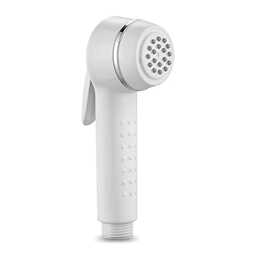 Ruhe® Ring White Health Faucet Set for Bathroom/Handheld Jet Spray for Toilet | ABS Health Faucet Hand Spray Gun with ABS 1 Meter Ultra Flexible Hose Pipe and Wall Hook/Holder | White Color