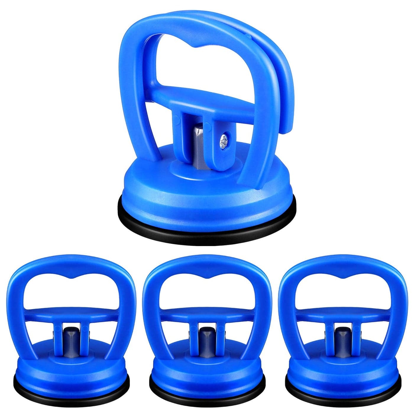 Tallew 4 Pcs Suction Car Dent Puller Powerful Auto Suction Cup Dent Puller Repair Tool Remover Kit for Glass Tiles Mirror Granite Lifting and Objects MovingBlue