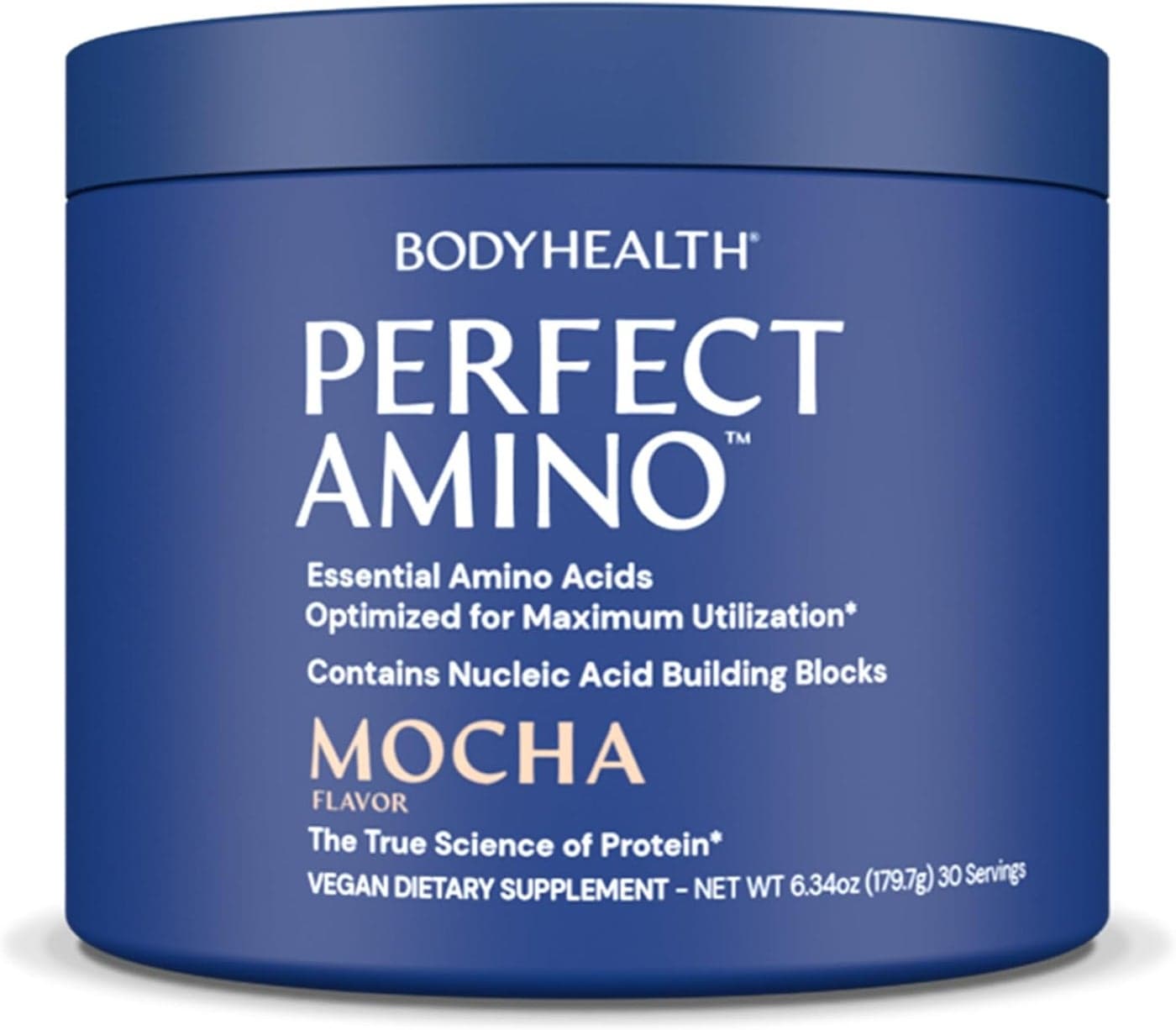 BodyHealth PerfectAmino Powder BCAA and EAA Powder for Pre and Post Workout Amino Acid Energy Drink for Men and Women to Support Lean Muscle and Recovery Mocha 30 Servings