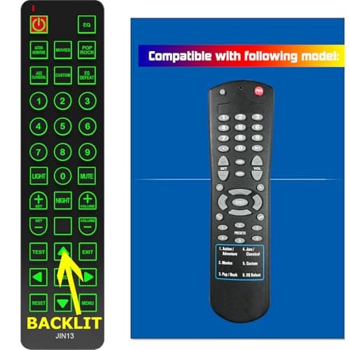 Replacement Remote Control for Velodyne Subwoofer Digital Drive Series 1812 181 SMS -1 DD12BG (with Oversized and Green Backlight Buttons)