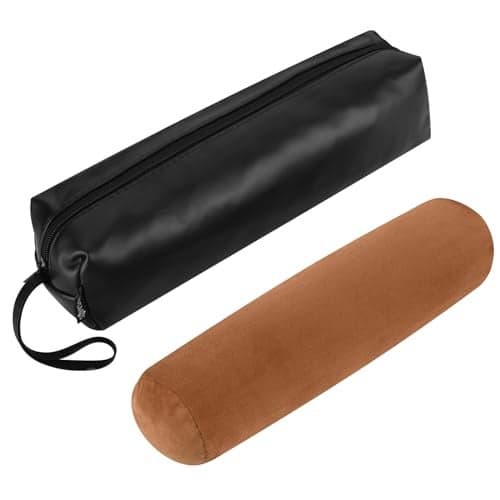 Cosmos Black Color PU Leather Watch and Bracelet Travel Storage Roll Bag with Brown Removable Tube Velvet Holder