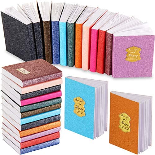 Skylety 24 Pieces 112 Scale Miniatures Dollhouse Books Assorted Miniatures Dollhouse Accessories Small Books Decoration Accessories Doll Toy SuppliesLabel Style