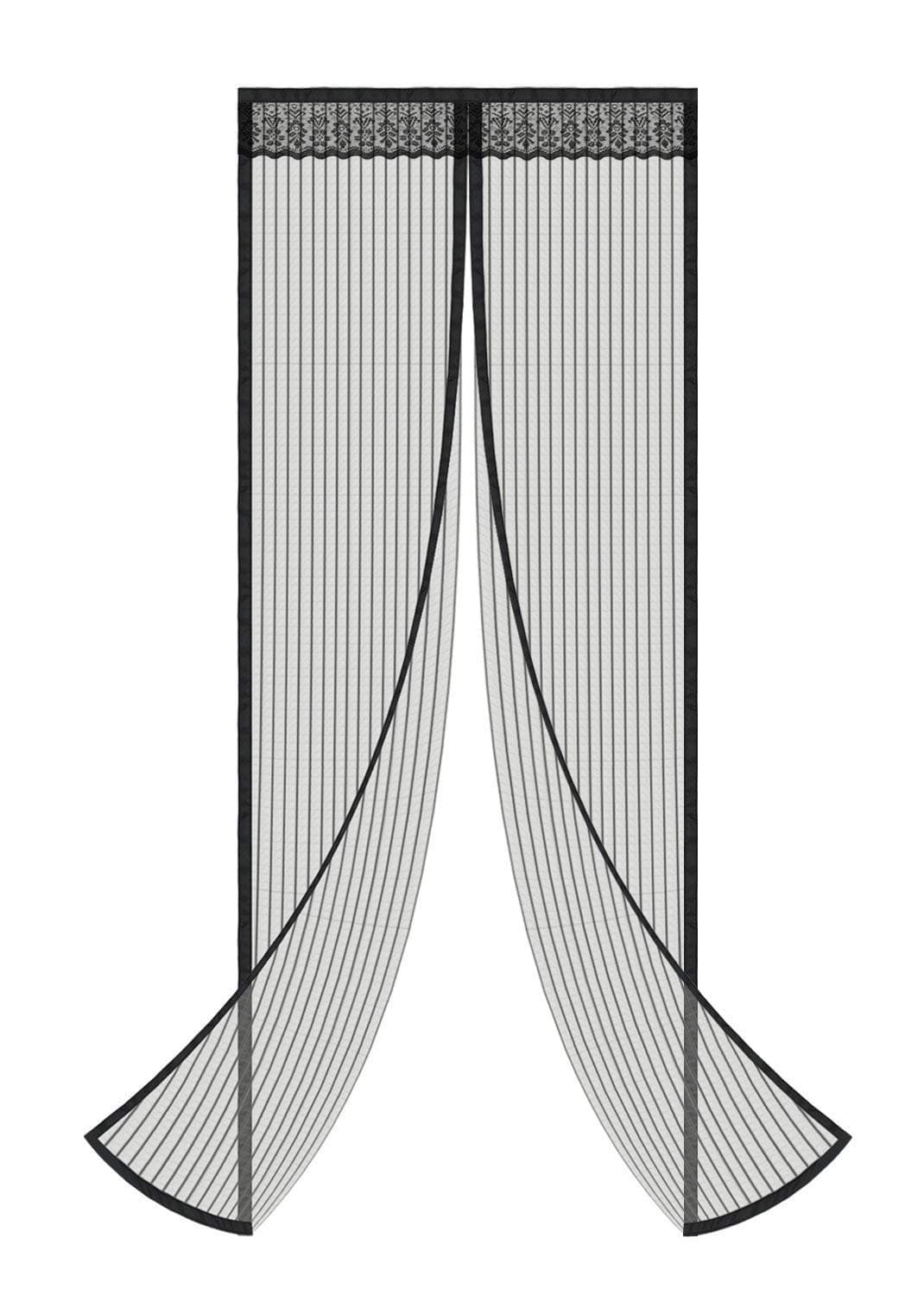 Cakuuma Magnetic Screen Door, Modern Style, 36'x83", Polyester, Fiberglass Mesh, Easy Install, Pet & Kid Friendly, Sliding Door Screen